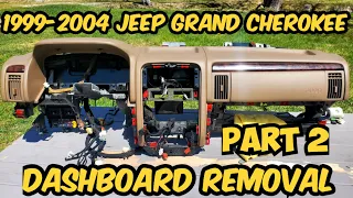 1999 2000 2001 2002 2003 2004 Jeep Grand Cherokee HOW TO REMOVE DASHBOARD AND HEATER BOX - PART 2