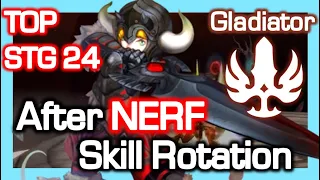 TOP Gladiator STG 24 Skill Rotation (After Nerf version) / DPS Meter Translation / Dragon Nest China