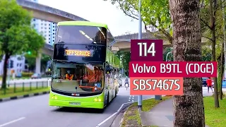 A ride on SBS7467S on bus 114 (ZF ecomat Volvo B9TL CDGE)