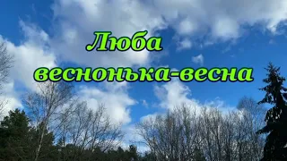 Люба веснонька-весна  Мінус. Текст.