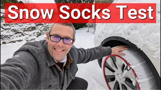 Snow Socks vs No Socks - testing my Tesla Model Y LR traction in the snow