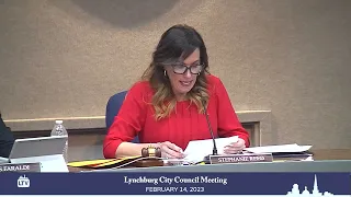 Lynchburg City Council Meeting 2-14-2023