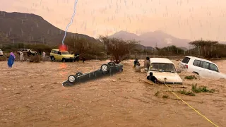 THE DESERT HAS BECOME A VALLEY! Hailstorm caused landslides and flooding in saudi arabia desert