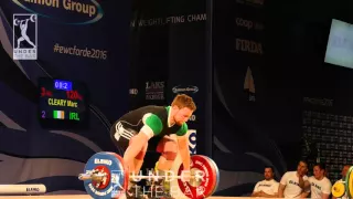 Marc Cleary lifting in front of a capacity crowd at 2016 Europeans