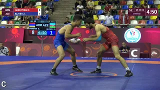 1/4 GR - 55 kg: N. HAKHOYAN (ARM) v. Z. ALIYEV (AZE)