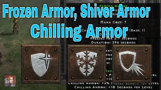 D2R Skills & Abilities - Frozen Armor, Shiver Armor, & Chilling Armor (Sorceress Cold Spells)