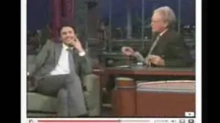 James Franco and David Letterman Kiss