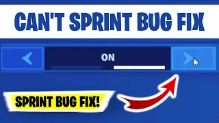 Why CANT I SPRINT in fortnite? (2023) | Fortnite NO SPRINT bug | Fortnite sprint not working