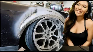 KRISTINE MAKING CUSTOM METAL FLARES! 240SX