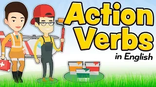 Action verbs in English for kids and beginners