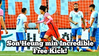 Son Heung Min Free Kick Goal Against Chile