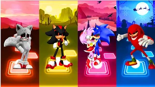 Tails Exe vs Shadow Exe vs Amy Sonic Exe vs Knuckles Exe - Tiles Hop EDM Rush