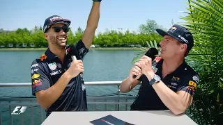 Red Bull's Max Verstappen And Daniel Ricciardo | F1 Grill The Grid