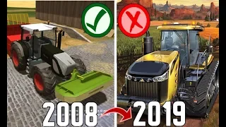 Evolution of Farming Simulator 2008-2021
