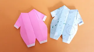 Origami Baby Clothes  | How to make a paper baby dress | Origami tutorial