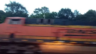 BNSF 5777 Leads 737 Through Sliver Creek (8/1/23)