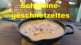 Schweinegeschnetzeltes in Rahmsoße