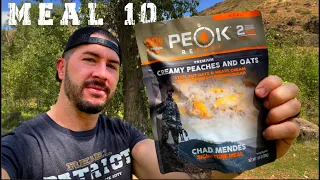 Eat Peaches & Cream while in the Mountains! OUTDOOR MEAL TEST #10 🍽