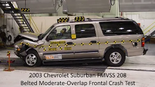 2000-2006 Chevrolet Suburban / GMC Yukon XL FMVSS 208 Belted Moderate Overlap Crash Test