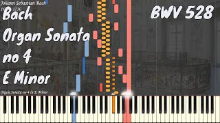 JS Bach - Organ Sonata no 4 in E Minor BWV 528 | Piano Synthesia | Library of Music