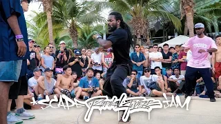 Velu & Zu Boo vs Fakyu at The Beach | Hancai Battle Open Style Top8 | Radikal Forze Jam 2018