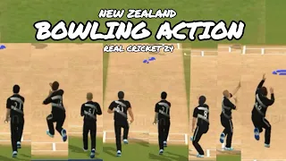 New Zealand team bowling action in real cricket 24 || Iam sravan || RC24