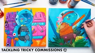 How I make Commissions - Acrylic Painting Full Process