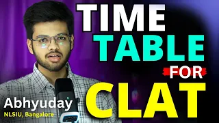 Best Time Table for CLAT 2025 | How to manage time for clat preparation | Abhyuday Pandey | NLSIU