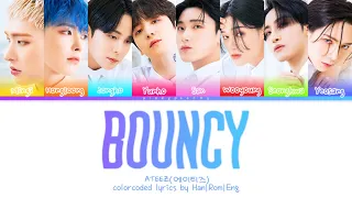 ATEEZ (에이티즈) Bouncy  (K-HOT CHILLI PEPPERS)' Color Coded Lyrics  (HanIRomIEng)|