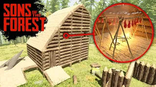 BUILDING A HUGE STORAGE FORT | Sons of the Forest HARD SURVIVAL Episode 3