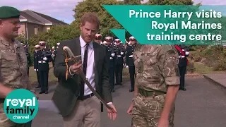 Prince Harry visits Royal Marines Commando Training Centre