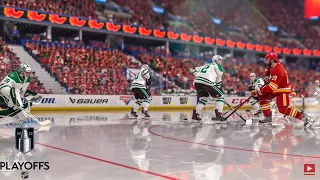 Stars vs Flames Round 1 Game 7! Stanley Cup Playoffs Full Game Highlights NHL 22 PS5 Gameplay