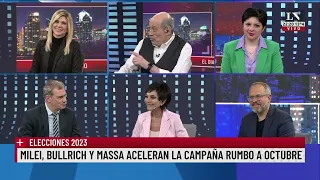 Milei, Bullrich y Massa aceleran la campaña rumbo a Octubre