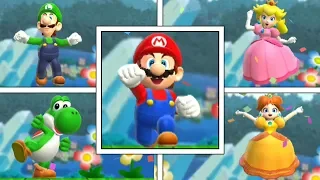 Super Mario Run: All Character's Flagpole Level Endings