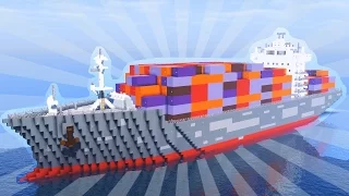 How To Build a CARGO SHIP in Minecraft (CREATIVE BUILDING)