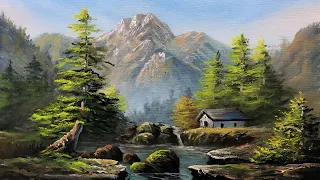 How To Make A Beautiful Scenery Painting | Nature Painting | Art Candy | Landscape Painting Tutorial