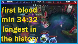 longest firstblood ever in league history ( LCK )