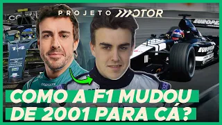 O QUÃO DIFERENTE ERA A F1 QUANDO FERNANDO ALONSO ESTREOU EM 2001?