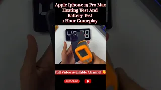 Apple iphone 15 pro max heating and battery test #shorts #trending #pubgmobile @GyanTherapy #short