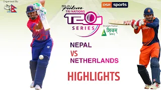 HIGHLIGHTS|| NEPAL VS NETHERLANDS || BAJAJ PULSAR TRI NATIONS T20 SERIES