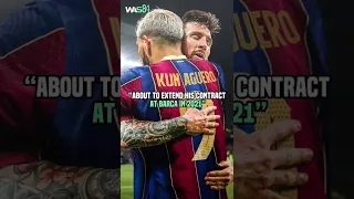 Aguero on Messi about his excitement of his contract Extension at Barca #soccer #football #shorts