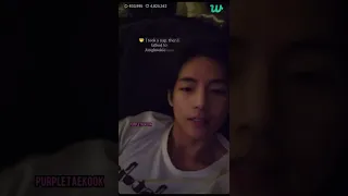 TaeTae exposing Jungkookie on his live!! 🙊🐯💜🐰 #taekook #vkook #kookv #shorts #weverselive