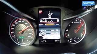 2015 Mercedes-AMG C63 S (510hp) - 0-258 km/h acceleration (1080p)