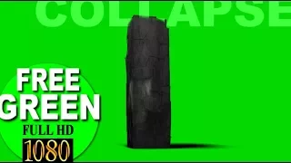 FREE HD Green Screen - BUILDING COLLAPSE - 3