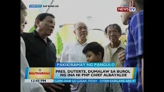 Pres. Duterte, dumalaw sa burol ng ina ni PNP chief Albayalde