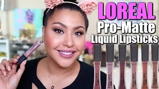 NEW LOREAL PRO-MATTE LIQUID LIPSTICK: ALL 12 SHADES!