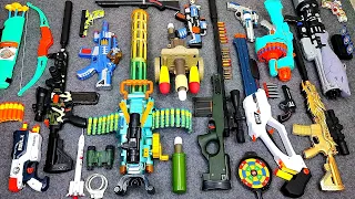 Collecting 7 Sniper Rifles and AK47 Guns super cannon machine gun aiming gun water gun bow shotgun