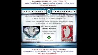 2020 Bowman Draft 2 Case (Super + Jumbo) Player Break 6/18/21