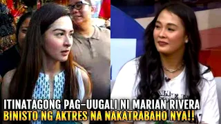 NAKAKAGULAT! Ugali ni Marian Rivera sa TUNAY na BUHAY Isiniwalat ng Aktres na nakatrabaho nya!!