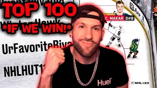 TOP 100 HUT CHAMPS *IF WE WIN* Can The $200 Spent Squad Win Their Final Games!? NHL 23 HUT Gameplay